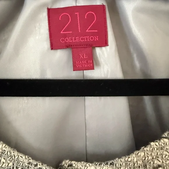 212 Collection Grey and White Cotton Blend Blazer, woman’s XL - Picture 2 of 6